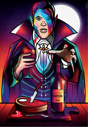 Dracula-N-Merlot Poster