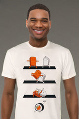 ZillaMunch Tee - Sushi Roll - Men - White