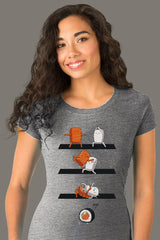 ZillaMunch Tee - Sushi Roll - Women - Heather Grey