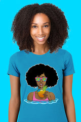 ZillaMunch Tee - Afrolicious - Women - Turquoise