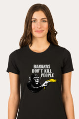 ZillaMunch Tee -  Bananas Don't Kill People - Women - Black