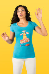 ZillaMunch Tee - Eggscape From Space - Women - Turquoise