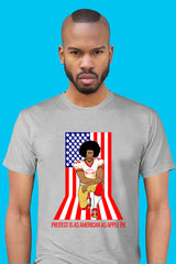 ZillaMunch Tee - Protest Is As American As Apple Pie - Men - Heather Gray