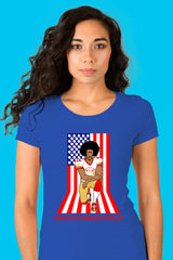 ZillaMunch Tee - Protest Is As American As Apple Pie - Women - Royal