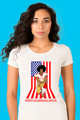 ZillaMunch Tee - Protest Is As American As Apple Pie - Women - White
