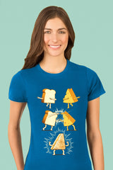 ZillaMunch Tee - Super Grilled Cheese - Women - Turquoise